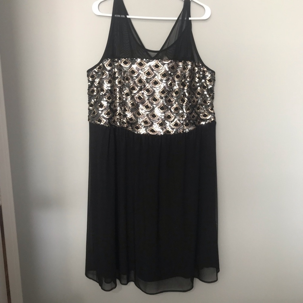 Black Sequinned Dress